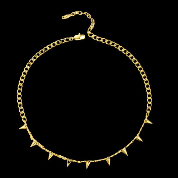 Punk-Spikes-Pendant-Choker-Necklace