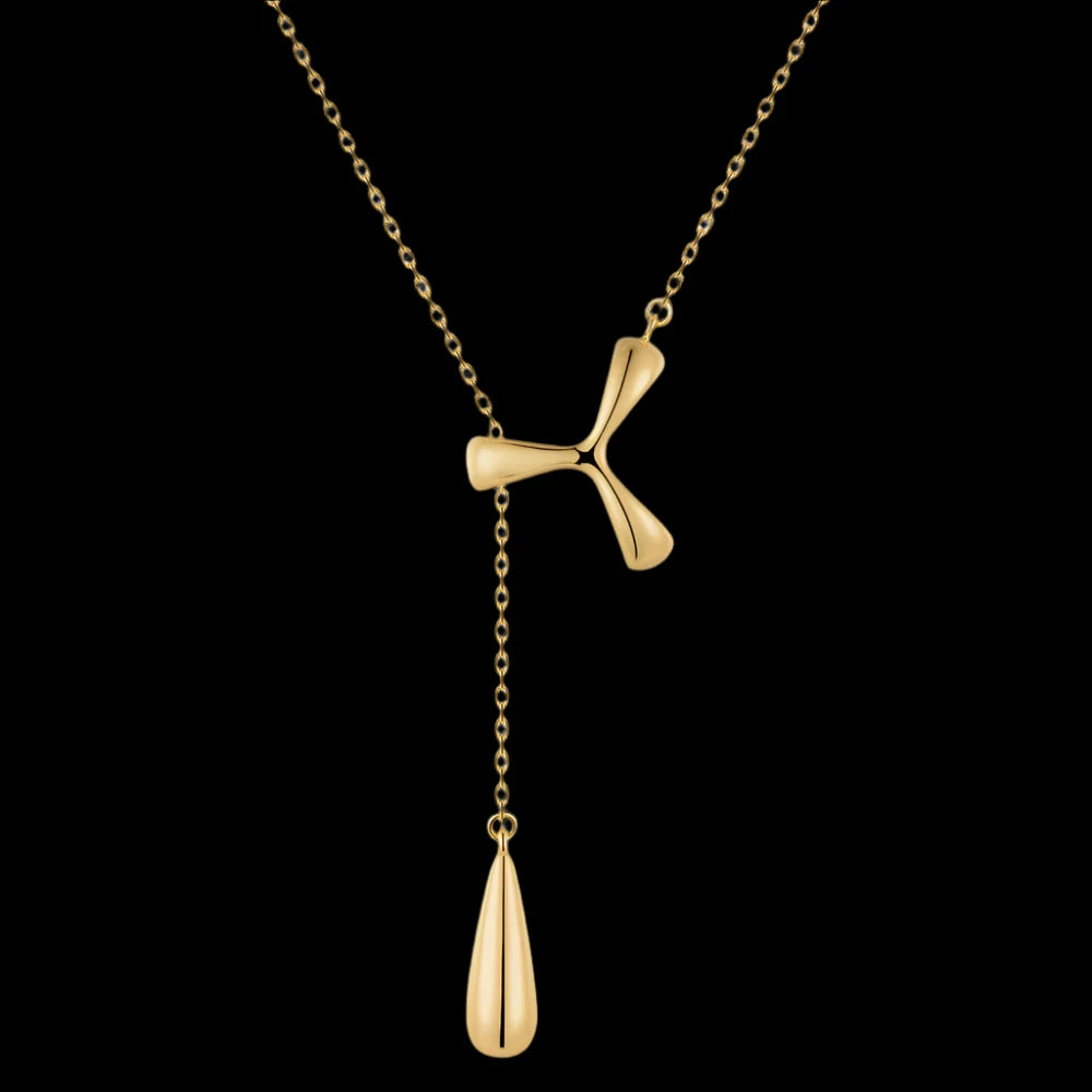  Water-Drop-Necklace–Gold-Plated