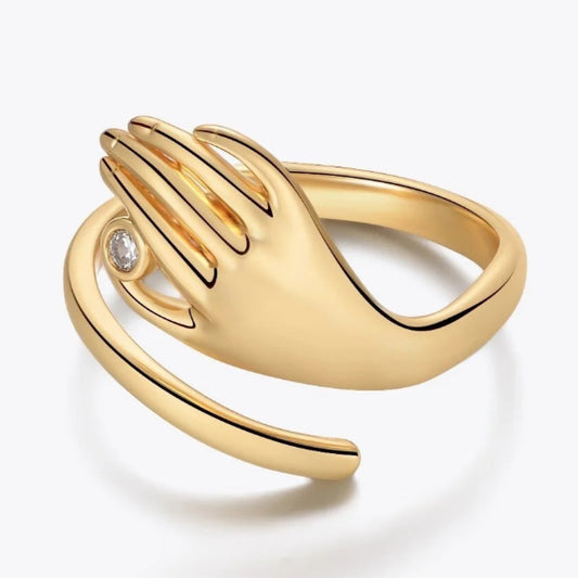 trendy-hand-design-ring-gold-plated-front-view